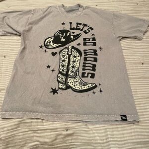 Karrie Locher x Slyfox Threads - Let’s Go Moms - Gray Wash Graphic T-Shirt